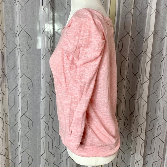 Free People Pink Puffy Shoulder Top Small - Picture 3 of 7